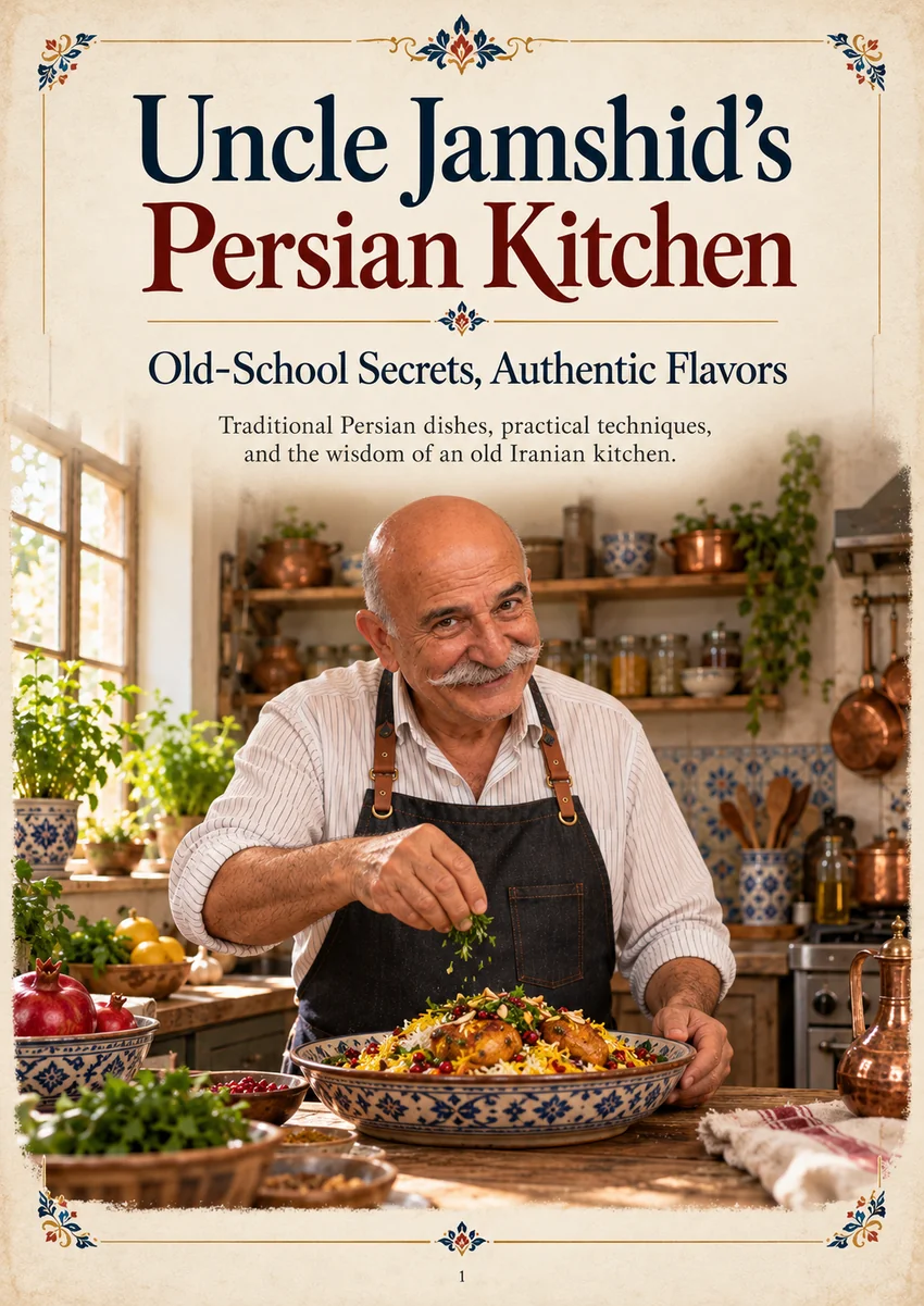 Cover of Uncle Jamshid's Persian Kitchen cookbook