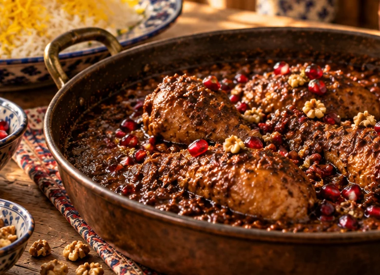 Fesenjan pomegranate walnut stew